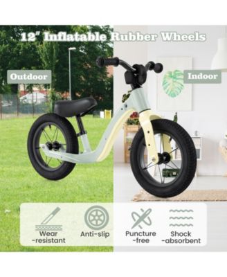 12-Inch Balance Bike with Adjustable Seat and Rotatable Handlebar for Over 36 Months Old