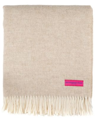 Shetland Lambswool Herringbone Throw, 55" x 72"