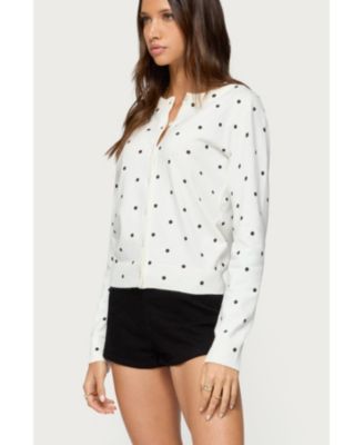 Women's Shea Polka Dot Knitted Cardigan