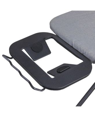 Ultra Ironing Board, 4-Leg, with Iron Rest, Matte Black Frame, Grey Cover