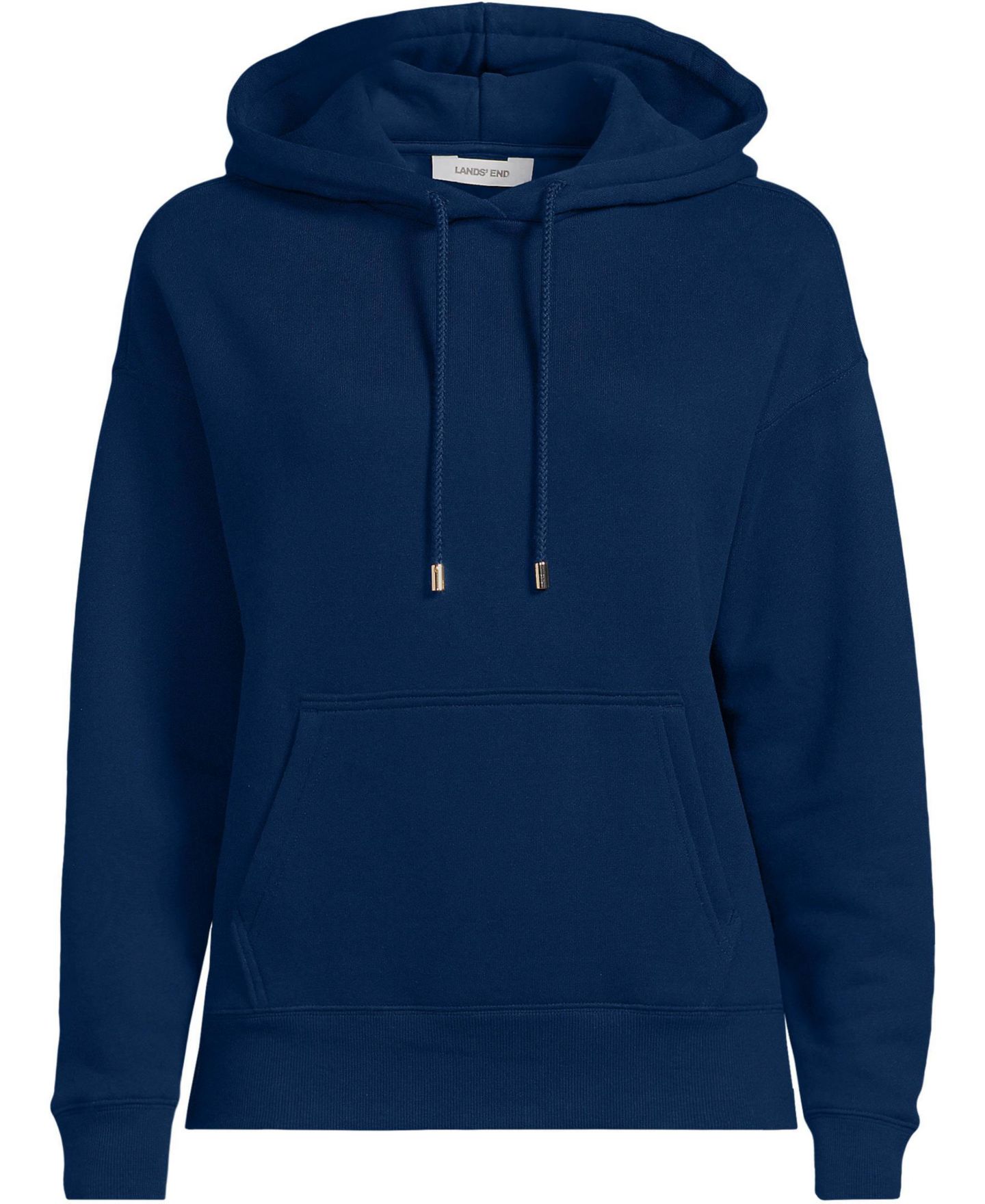 Женское худи Lands' End Serious Sweats Hooded, цвет: Морской тёмно-синий — фото 3