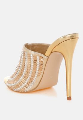 Women's Boska Metallic Slip On Stiletto Heels