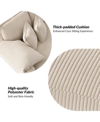 Brandee 2 - Piece Reversible Corduroy Sectional Sofa Chaise with Storage