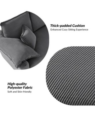 Brandee 2 - Piece Reversible Corduroy Sectional Sofa Chaise with Storage