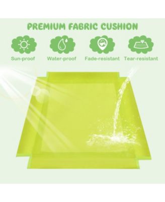 Kids Climbing Dome with Slide and Fabric Cushion for Garden Yard-Green