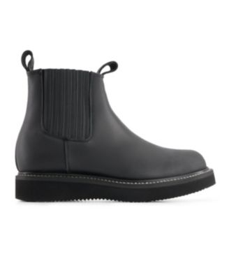 Men's Leather Chelsea Boots with Elastic Shaft