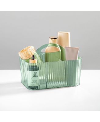 4-Section Fluted Storage Caddy Organizer with Handle - Sand Brown