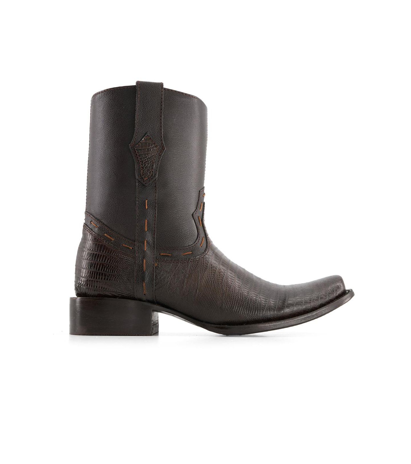 Мужские ботинки Forastero Leather Cowboy Boots with Square Toe, цвет: Коричневый — фото 3