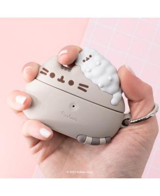 iFace x Pusheen The Cat Cute Compatible with Apple AirPods 3 Generation - Silicone Figure Protective Cover Includes Carabiner Clip Wireless Charging