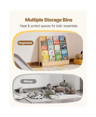 5-Tier Montessori Toddler Bookcase with Front-Facing Shelves