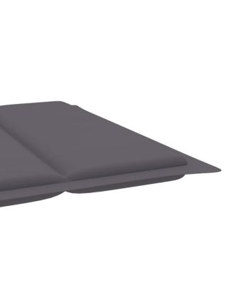 Sun Lounger Anthracite Solid Acacia Wood, Fabric  lounge chairs