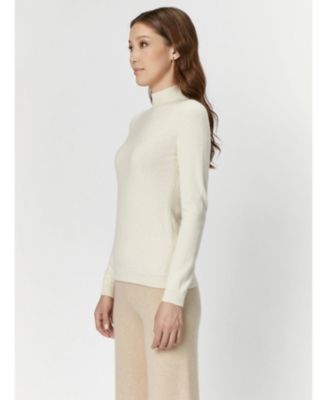 Women's Organic Color Essential Cashmere Mock Neck Sweater