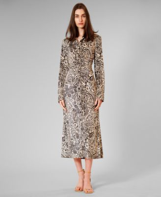 julia jordan - Women's Printed Long-Sleeve Dress