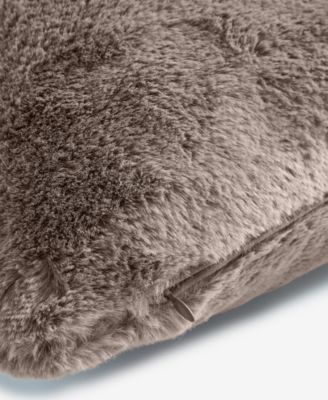 Rabbit Faux-Fur Decorative Pillow, 20" x 20"