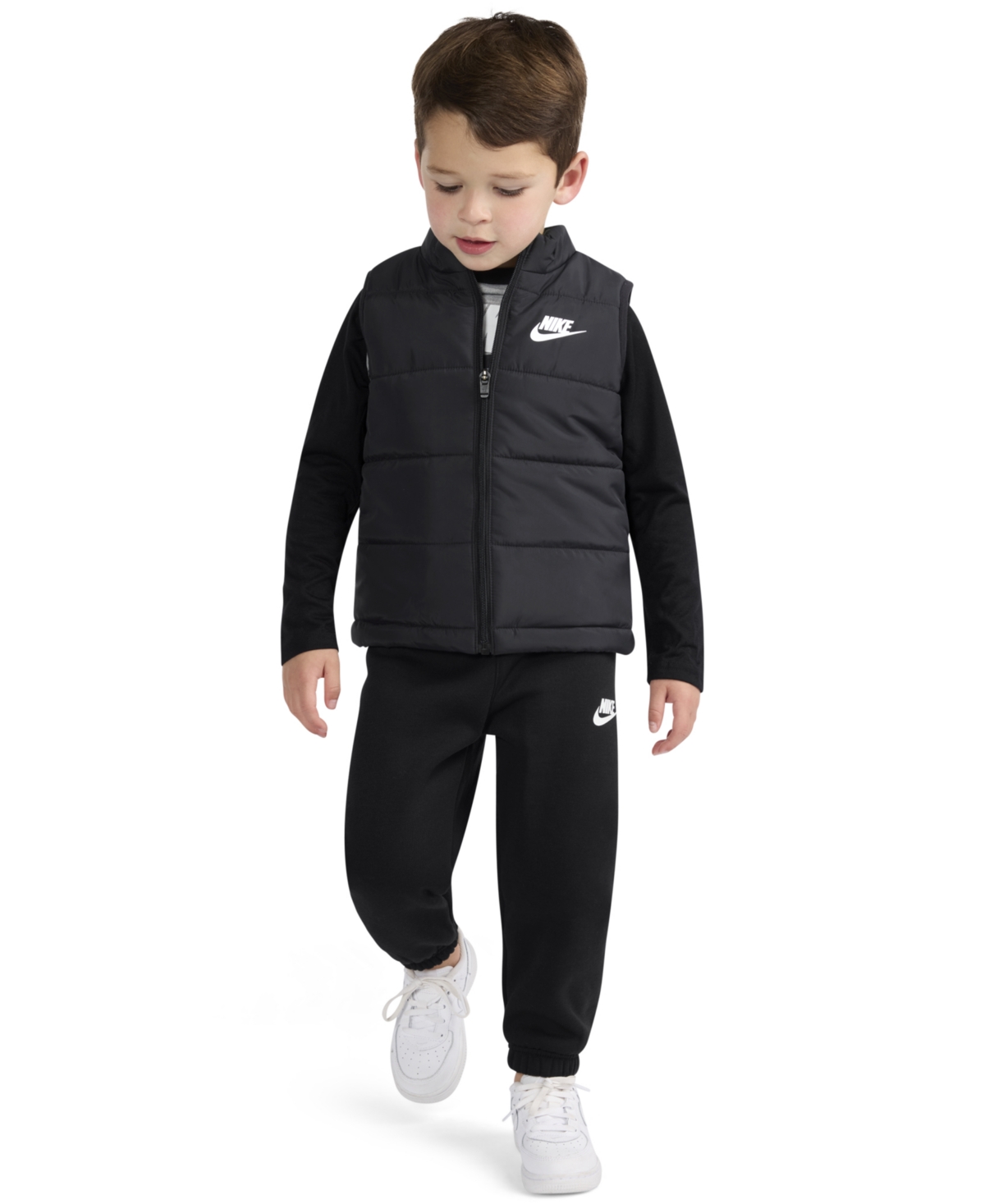 Nike Toddler Boys 3-Piece Solid Vest, Long Sleeve T-shirt and Pants Set