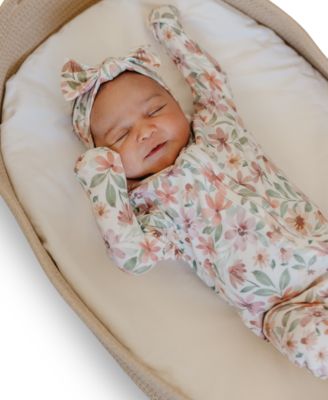 Baby Girls' Natalie Printed Zip-Up Footed Pajamas