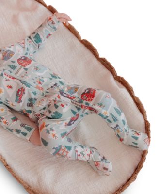 Baby Boys' or Girls' Snowy Slopes Printed Zip-Up Footed Pajamas
