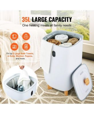 Towel Warmer for Bathroom, 35L Large Bucket Dryer with Auto Shut-Off, Fits 6 Oversized Towels, Blankets, Clothes, and Bathrobes for Spa Use