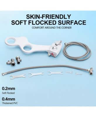 Adjustable Dual-Nozzle Cleansing Attachment – Hot & Cold Water Spray with Self-Rinsing Function, Easy Installation