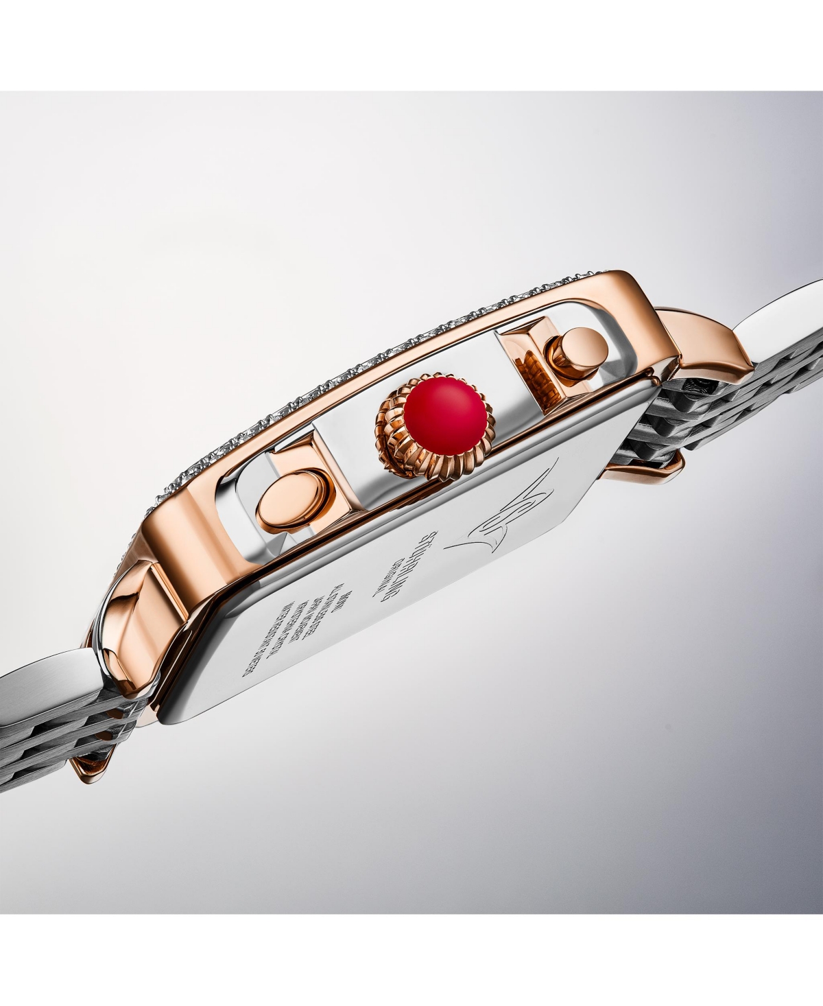 Stuhrling Womens 4083 Bezel Chronograph Watch with Mother of Pearl Dial and Silver Bracelet Watches