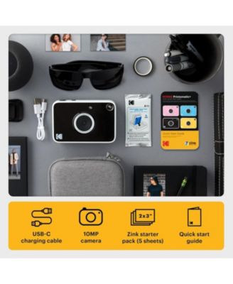 Printomatic+ Instant Camera Gift Bundle with Case, Zink Paper & Accessories