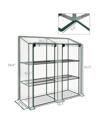 Lean-to house with 3 Tier Shelves, Portable house