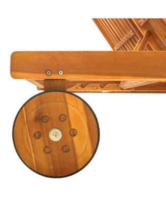  Wooden Sun lounger with Cushion