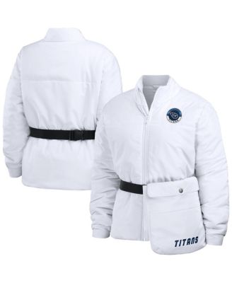 Women's White Tennessee Titans Packable Full-Zip Puffer Jacket