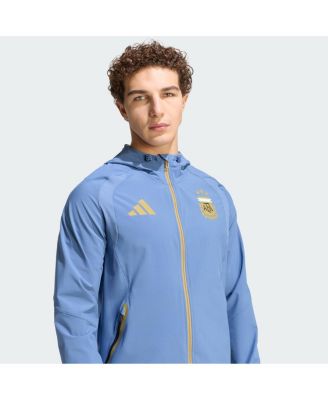 Men's Blue Argentina National Team FIFA x World Cup Tiro Travel Raglan Full-Zip Windbreaker Hoodie