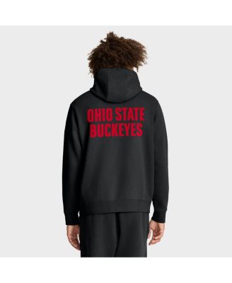 Men's Black Ohio State Buckeyes Basketball Two-Hit Club Fleece Pullover Hoodie