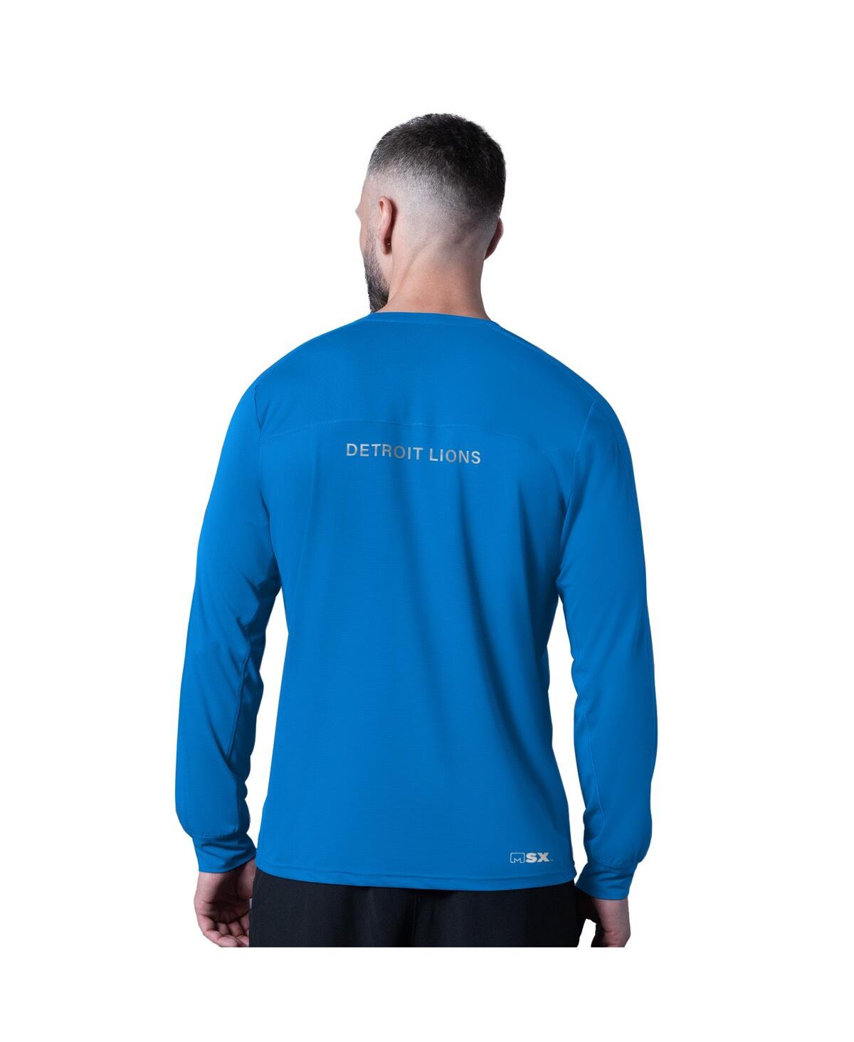 Men's Royal Detroit Lions Forward Long-Sleeve T-Shirt