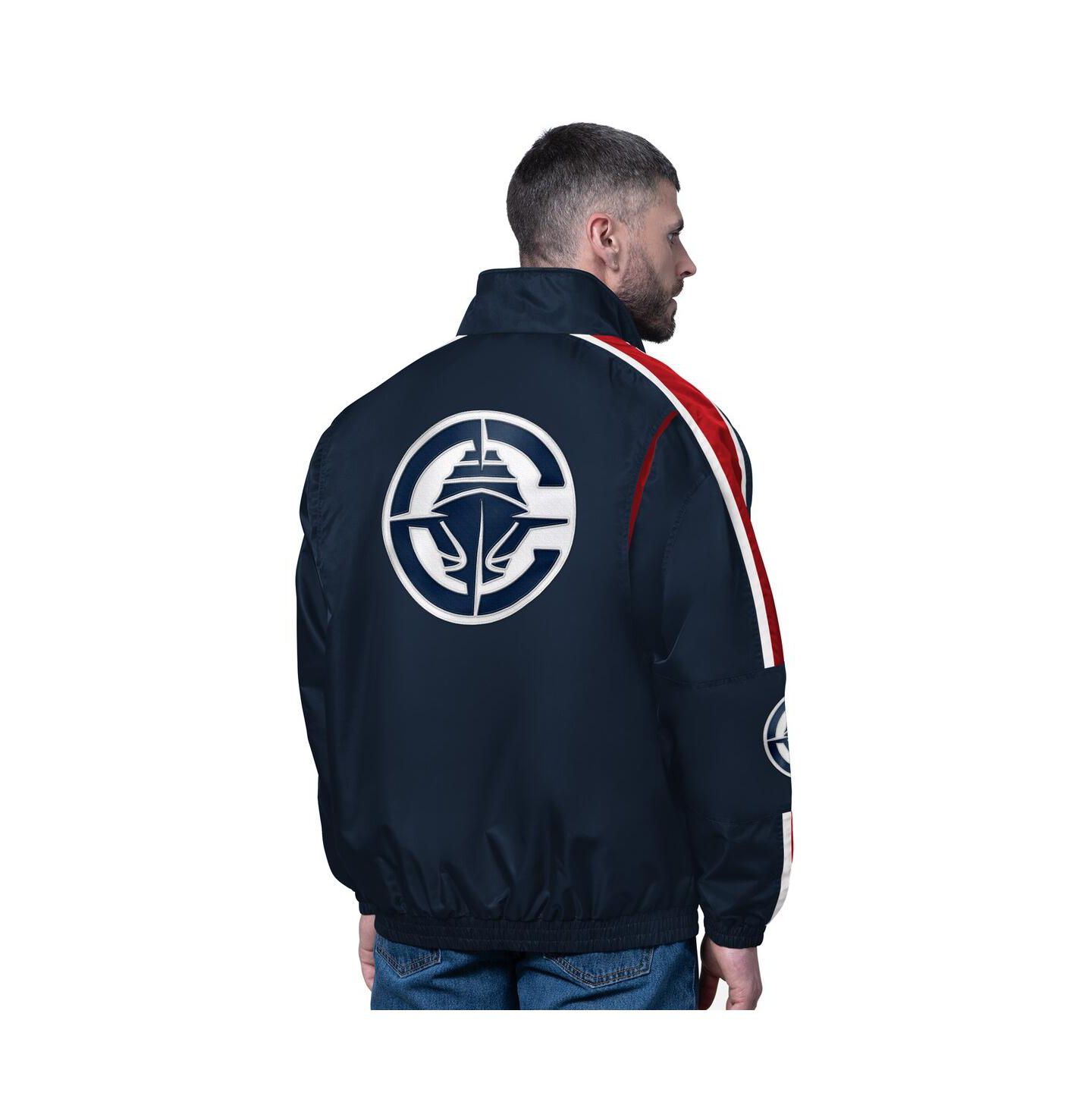 Мужская куртка Starter Navy LA Clippers Freestyle Lightweight Full-Zip — фото 2