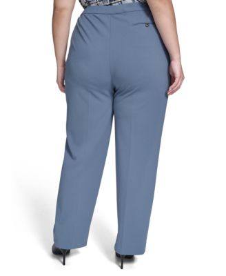 Plus Size Scuba Full Length Crepe Pants