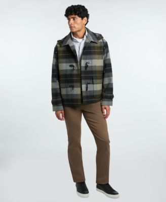 Men's Plaid Toggle Jacket