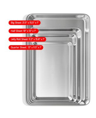 Non-Stick Aluminum 4-Pc. Baking Sheet Set