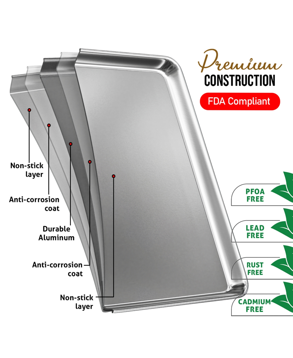 Nestl Non-stick Aluminum 2-Pc. Baking Sheet