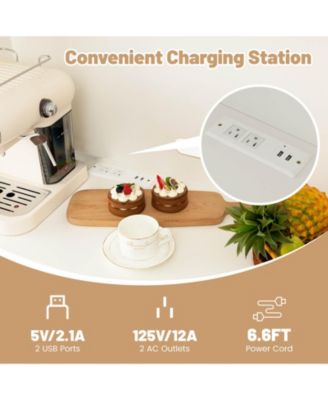 4-Door 71'' Kitchen Buffet Pantry Storage Cabinet w/Hutch Adjustable Shelf