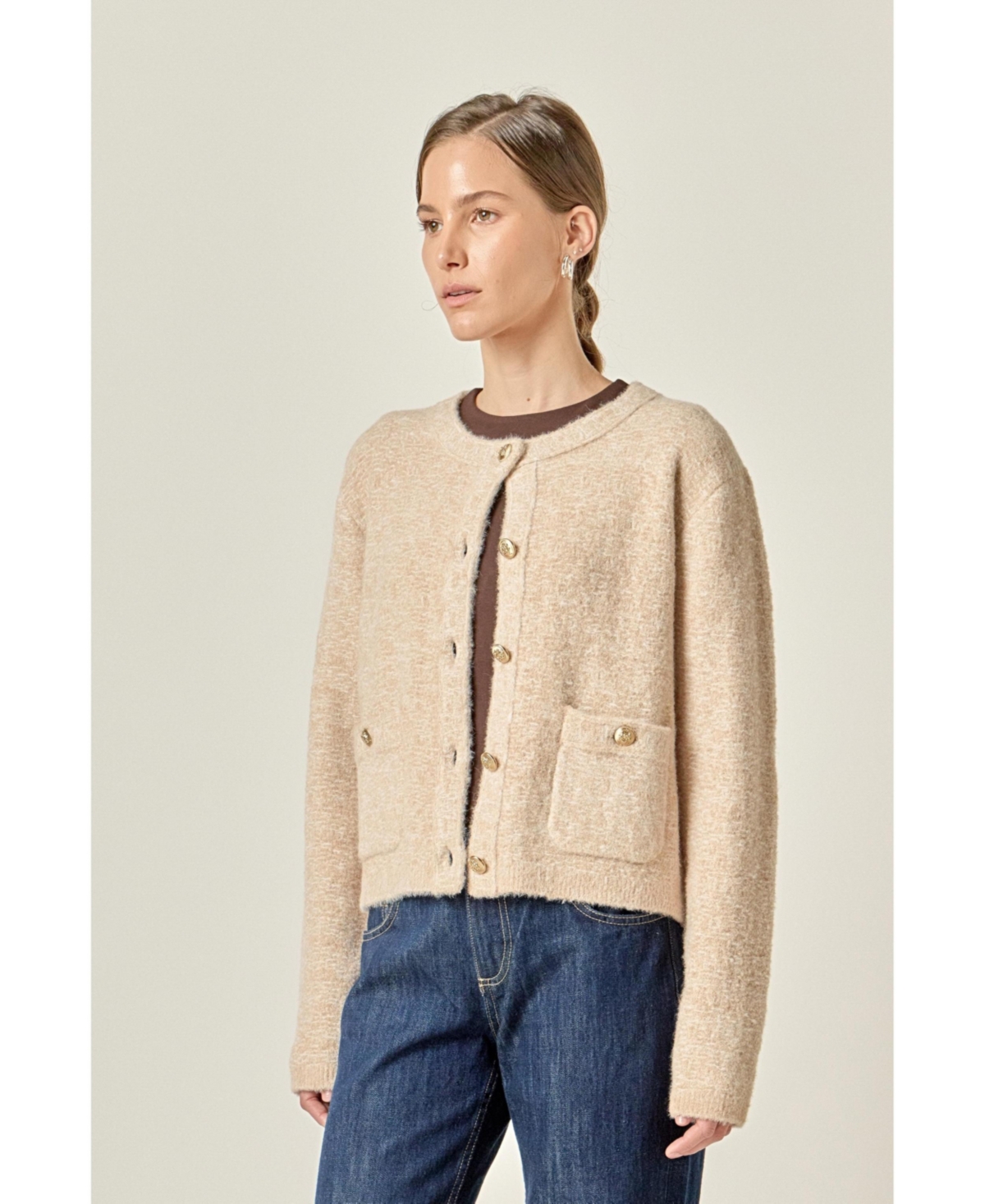 English Factory Women's Textured Cardigan