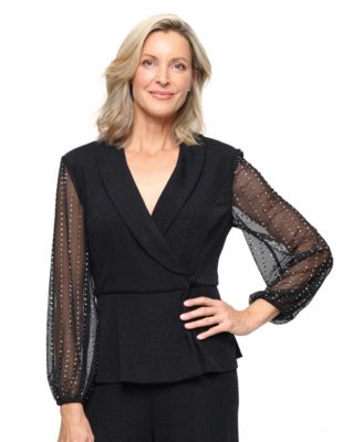 Women's Long-Sleeve Collared Top