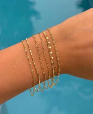 Solid Dangling Discs Cuban Link Bracelet