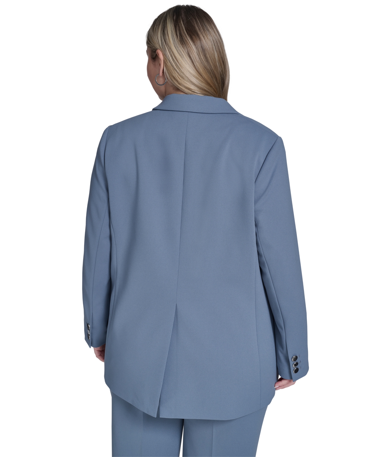 Calvin Klein Plus Scuba Crepe Notch Collar Jacket