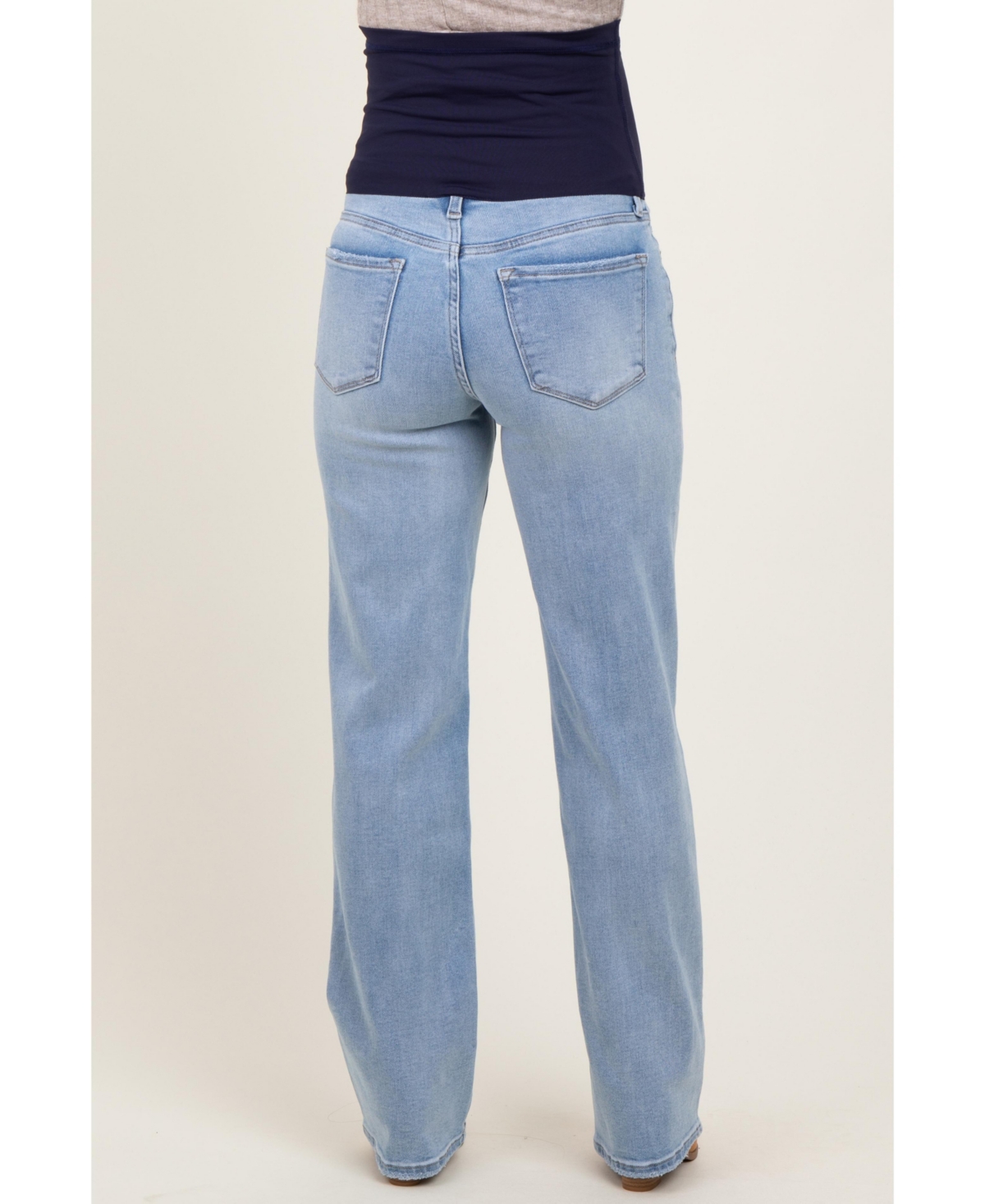 Pinkblush Maternity Light Blue Washed Relaxed Straight Leg Jeans