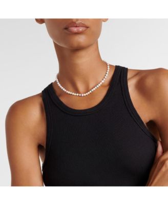 7-8 mm Handcrafted Freshwater Pearl Necklace with Rainbow Beads