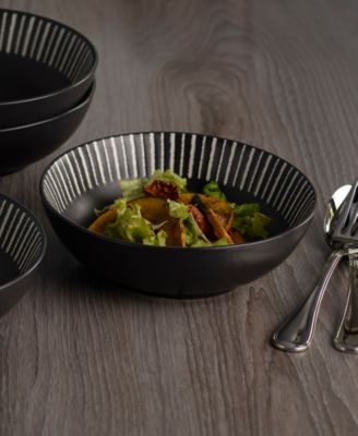 Set of 4 Colorwave Stripe Cereal Bowls