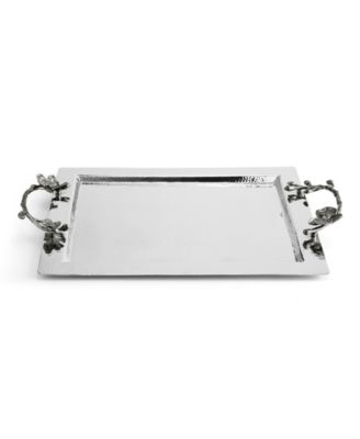 Black Orchid Handled Serving Tray