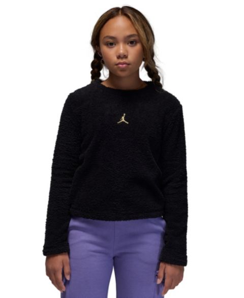 Свитшот Jordan Mountainside Crewneck Sweatshirt для девочек, цвет: Чёрный