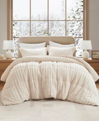 Madison Park Duke Reversible Faux Fur 3-Pc. Comforter Set, Full/Queen