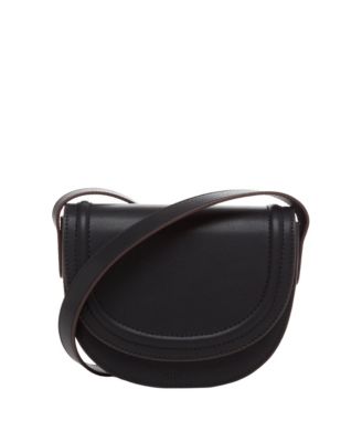 Small Leather Saddle Bag Crossbody Purse Casual Handbag