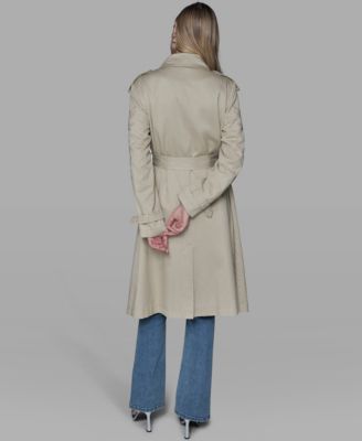 Women's Embroidered Collar Trench Coat