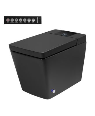 Smart One-Piece Bathroom Fixture With Heated Seat, Auto Flush, Wash, Dryer And Digital Display